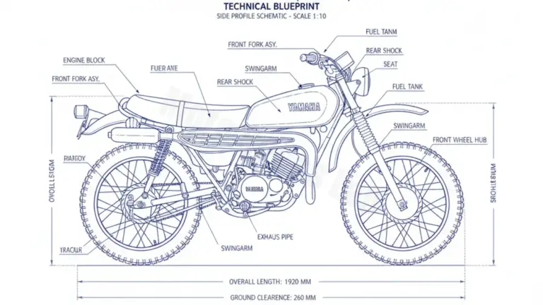 Yamaha DT 50 M – 2M4 Tire Pressure, Oil Type & Fluid Specs