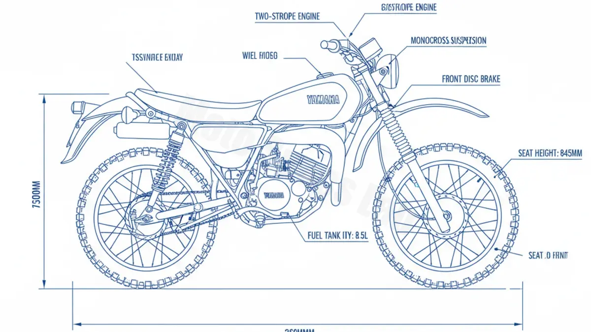 Yamaha DT 80 MX - 5J1 Specs: Oil Capacity & Tire Pressure specs