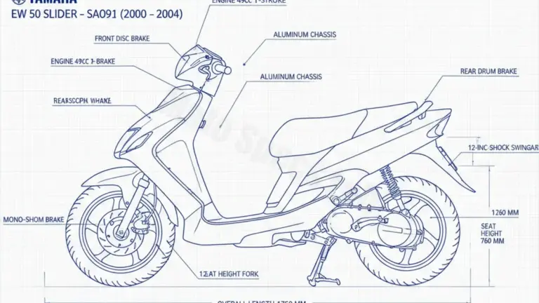 Yamaha EW 50 SLIDER – SA091 Tire Pressure, Oil Type & Fluid Specs