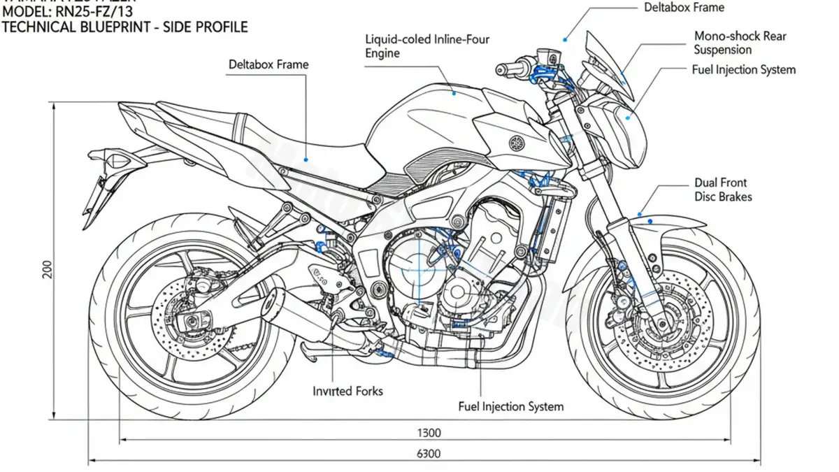 Oil & Tires: Yamaha FZ8 FAZER - RN25-FZ/13 Technical Specifications