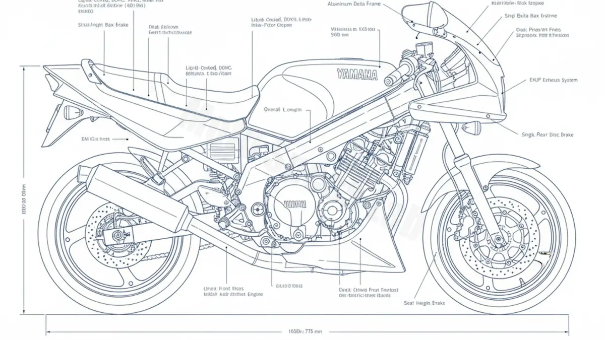 Oil & Tires: Yamaha FZR 1000 - 2LA Technical Specifications specs