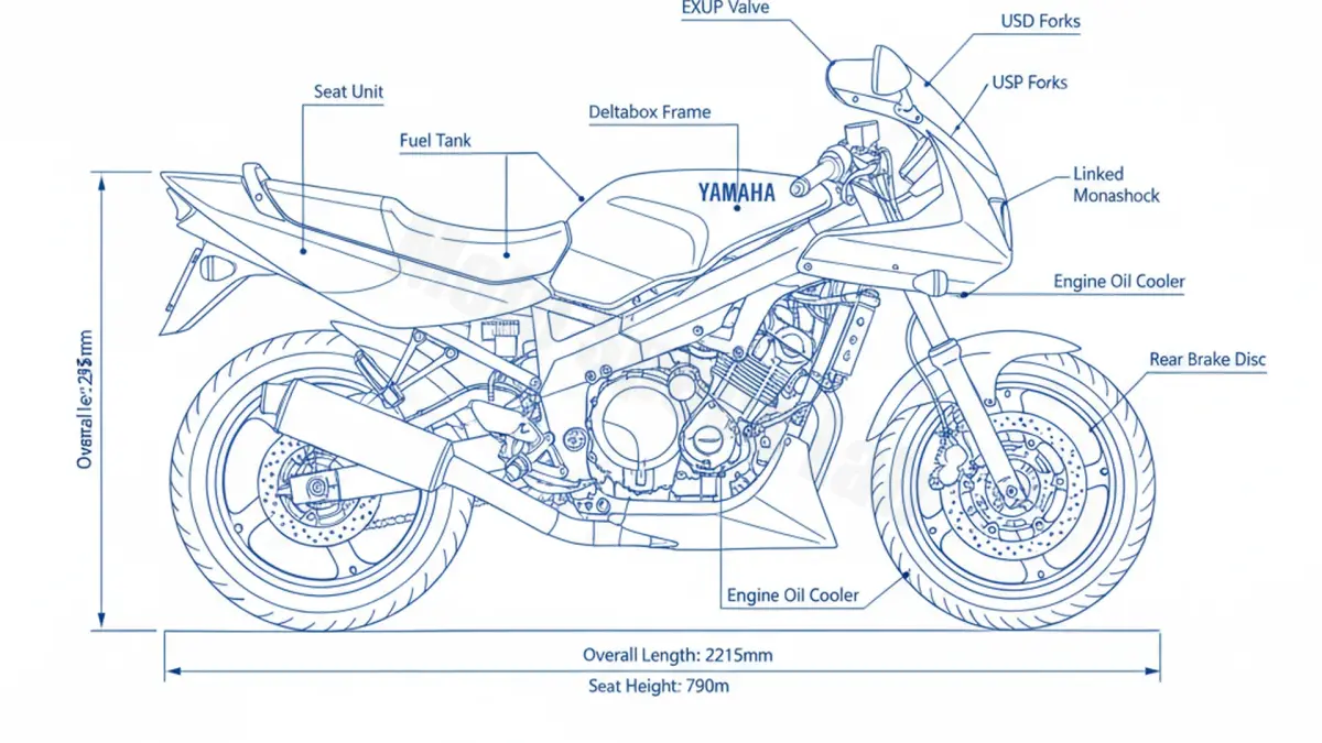 Yamaha FZR 1000 EXUP - 3LE/94 Maintenance Schedule & Torque Settings specs