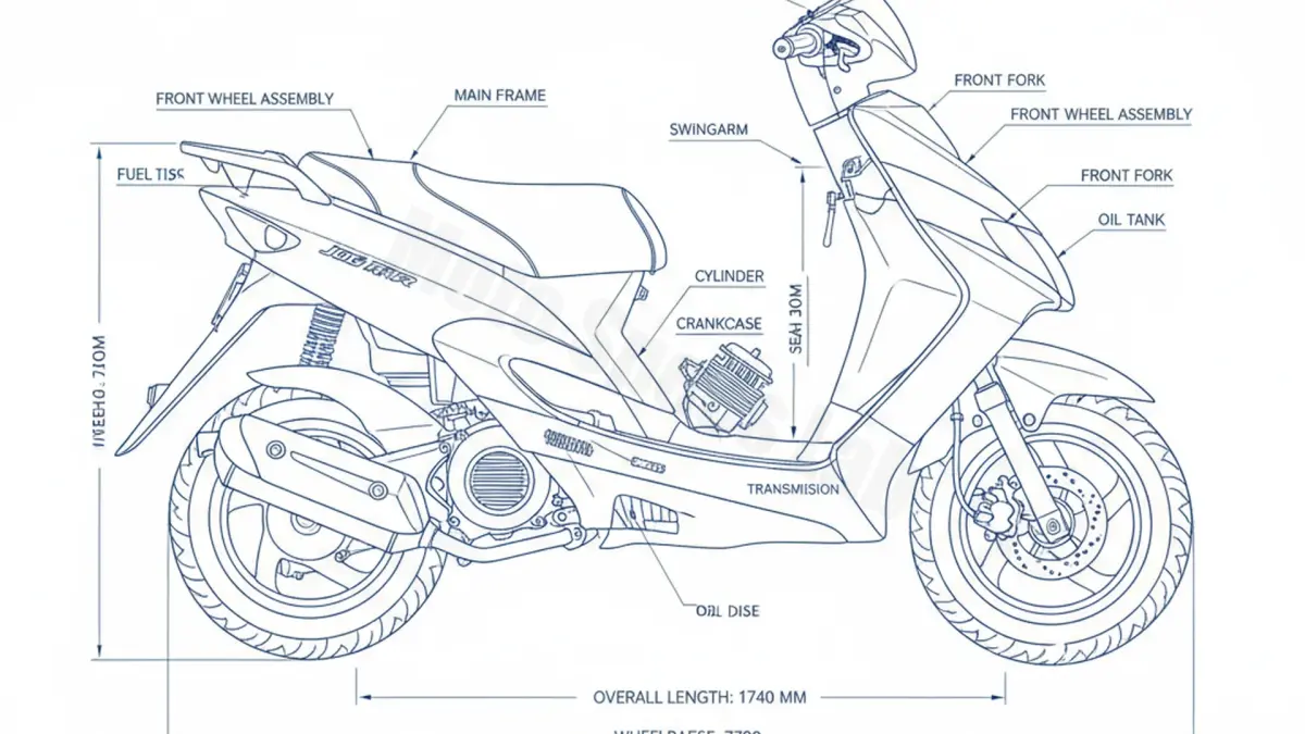 Yamaha JOG RR (CS50) - JOG-RR (2002-2017) Data: Oil Capacity & Rim Specs