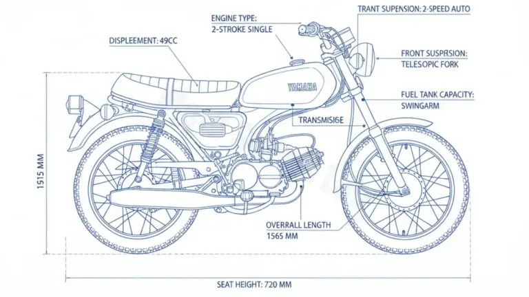 Yamaha LB 50 2M CHAPPY – 551 (1977 – 1983) Factory Oil & Tire Pressure Data