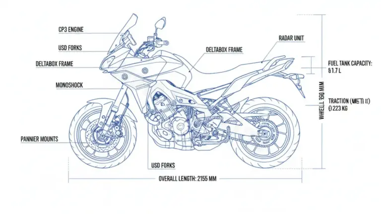 Yamaha MT-09 TRACER 9 GT+ – MTT890 Service Data: Oil, Battery & Specs