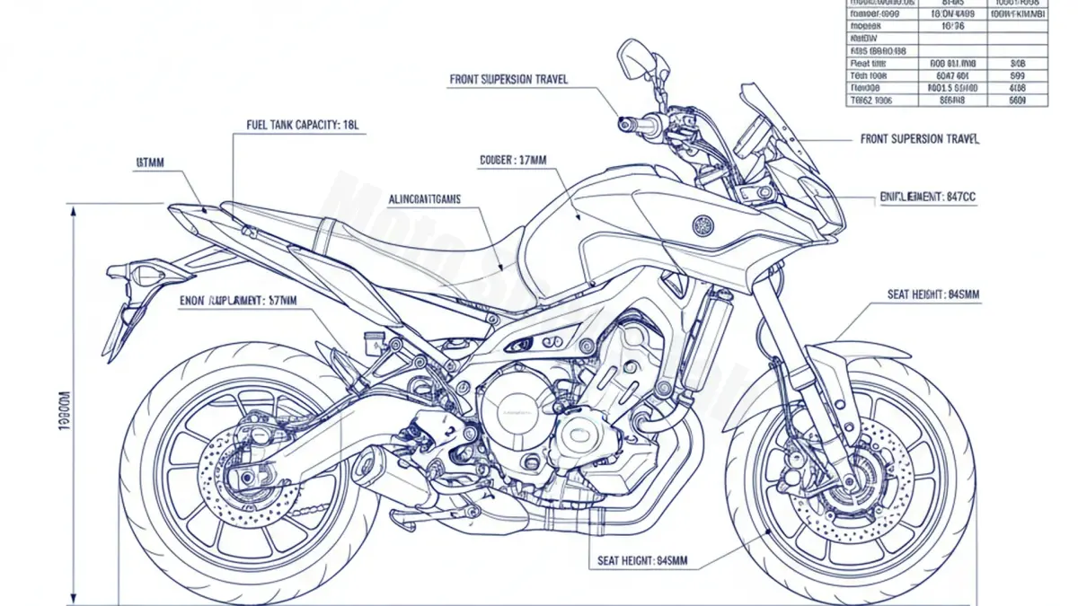 Yamaha MT-09 TRACER - RN29F Workshop Data: Fluids, Plugs & Tires specs