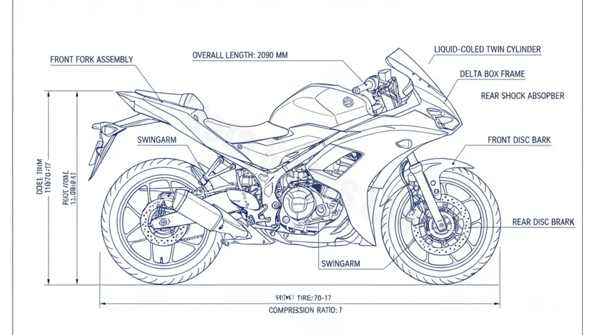 Yamaha R3 - RH251 Service Guide: Oil Level & Tire Specs specs