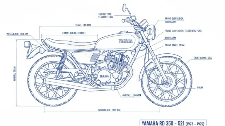 Yamaha RD 350 – 521 Specs: Engine Oil, Gap & Tire PSI