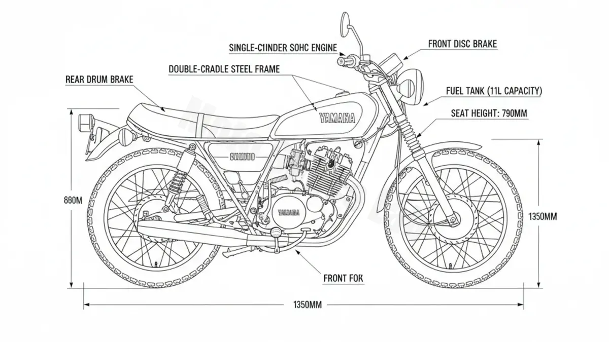 Yamaha SR 250 SE - 3Y8 Specs: Oil Capacity & Tire Pressure specs