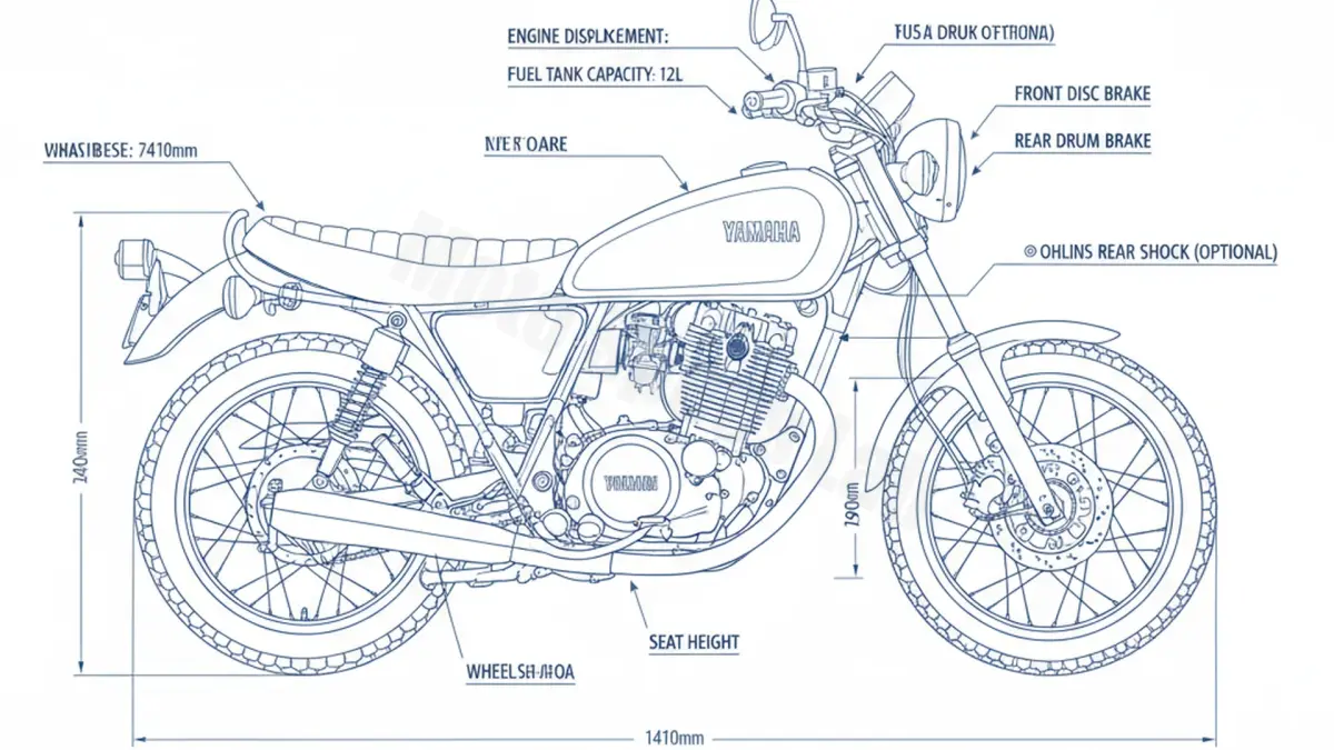 Yamaha SR 400 - RH05 Maintenance: Recommended Oil & Tires specs