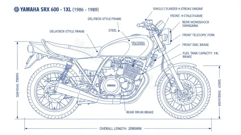 Yamaha SRX 600 – 1XL Tire Pressure, Oil Type & Fluid Specs