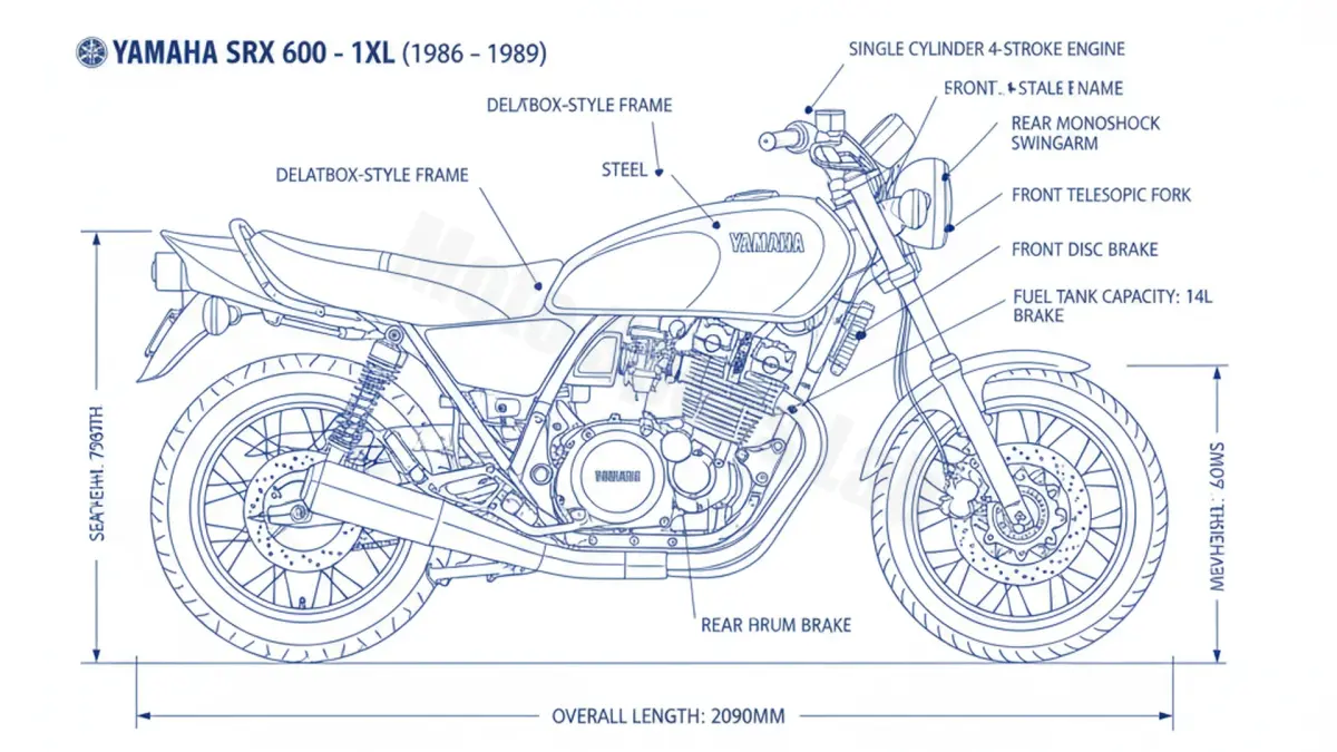 Yamaha SRX 600 - 1XL Tire Pressure, Oil Type & Fluid Specs specs
