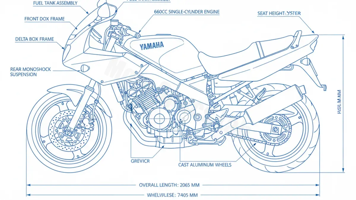 Yamaha SZR 660 - 4SU Service Data: Oil, Battery & Specs