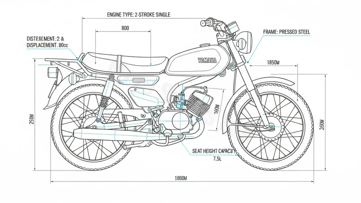 Yamaha T 80 TOWNMATE - 35T Service Guide: Oil Level & Tire Specs specs