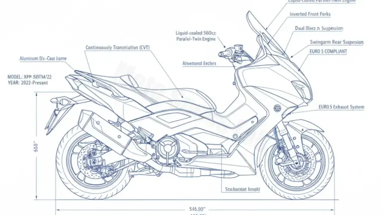 Yamaha T-MAX 560 TECH MAX XP 560 (EURO 5) – XP560TM/22 Service Data: Oil, Battery & Specs