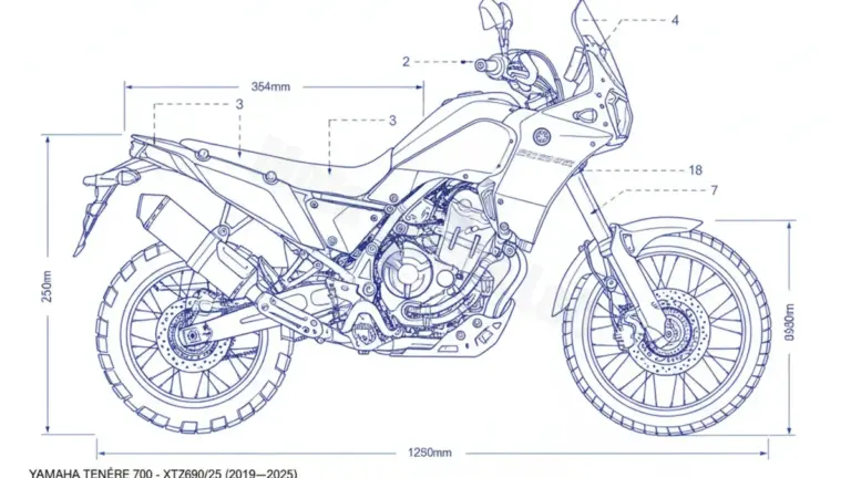 Yamaha Tenere 700 – XTZ690/25 Specs: Oil Capacity & Tire Pressure
