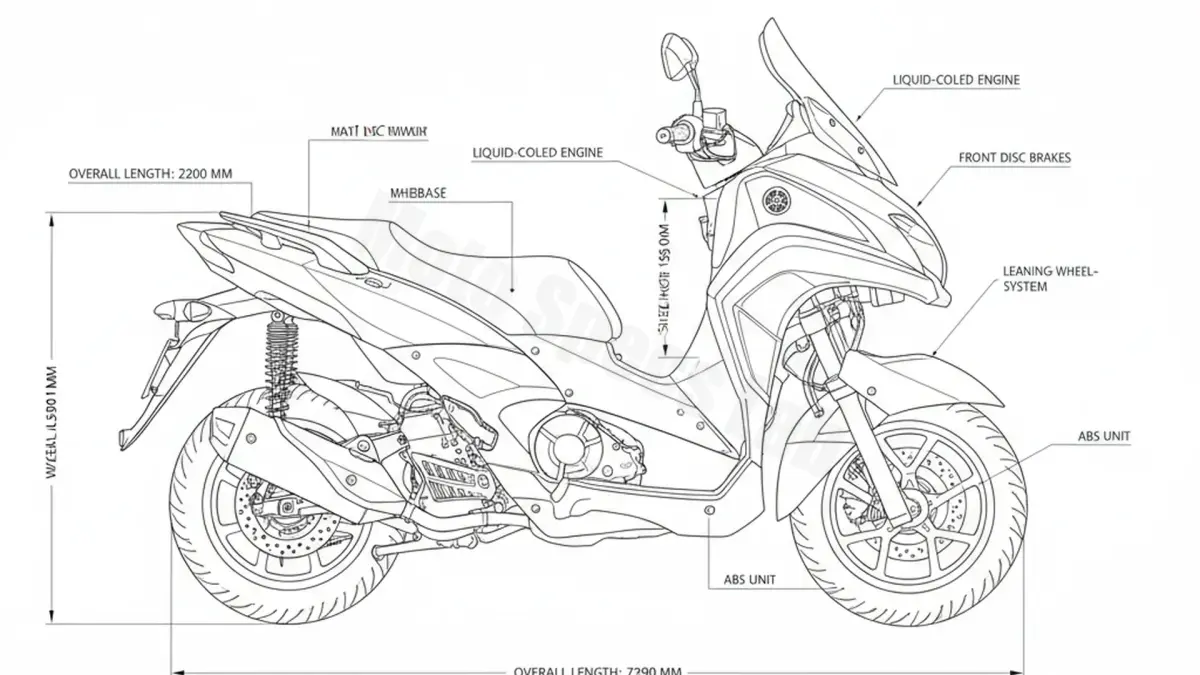Yamaha Tricity 300 (MWD300) - SH161/201 (2020 – Present) Data: Oil Capacity & Rim Specs
