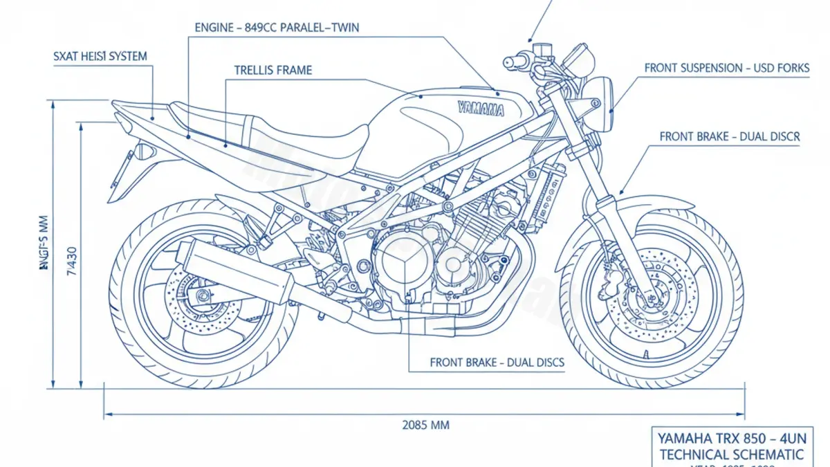 Yamaha TRX 850 - 4UN Maintenance: Recommended Oil & Tires specs