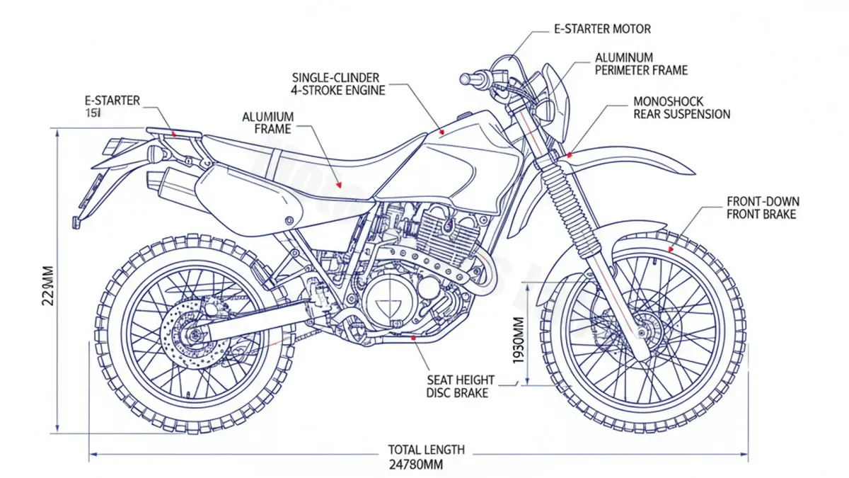 Yamaha TT 600 RE (MIT E-STARTER) - DJ012 Tire Pressure, Oil Type & Fluid Specs