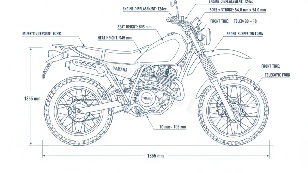Yamaha TW 125 - 5EK Maintenance: Recommended Oil & Tires specs