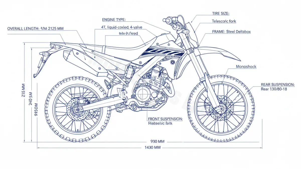 Yamaha WR 125 R - DE071 (2009-2017) Data: Oil Capacity & Rim Specs specs