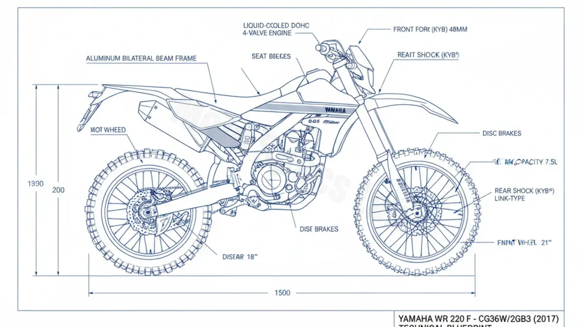 Yamaha WR 250 F - CG36W/2GB3 Service Data: Oil, Battery & Specs