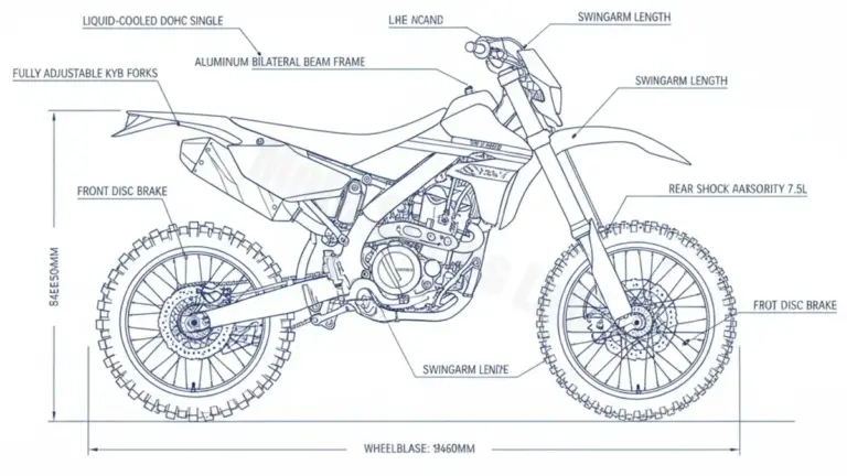 Yamaha WR 250 F – CG42W/BAKD (2015 – 2019) Data: Oil Capacity & Rim Specs