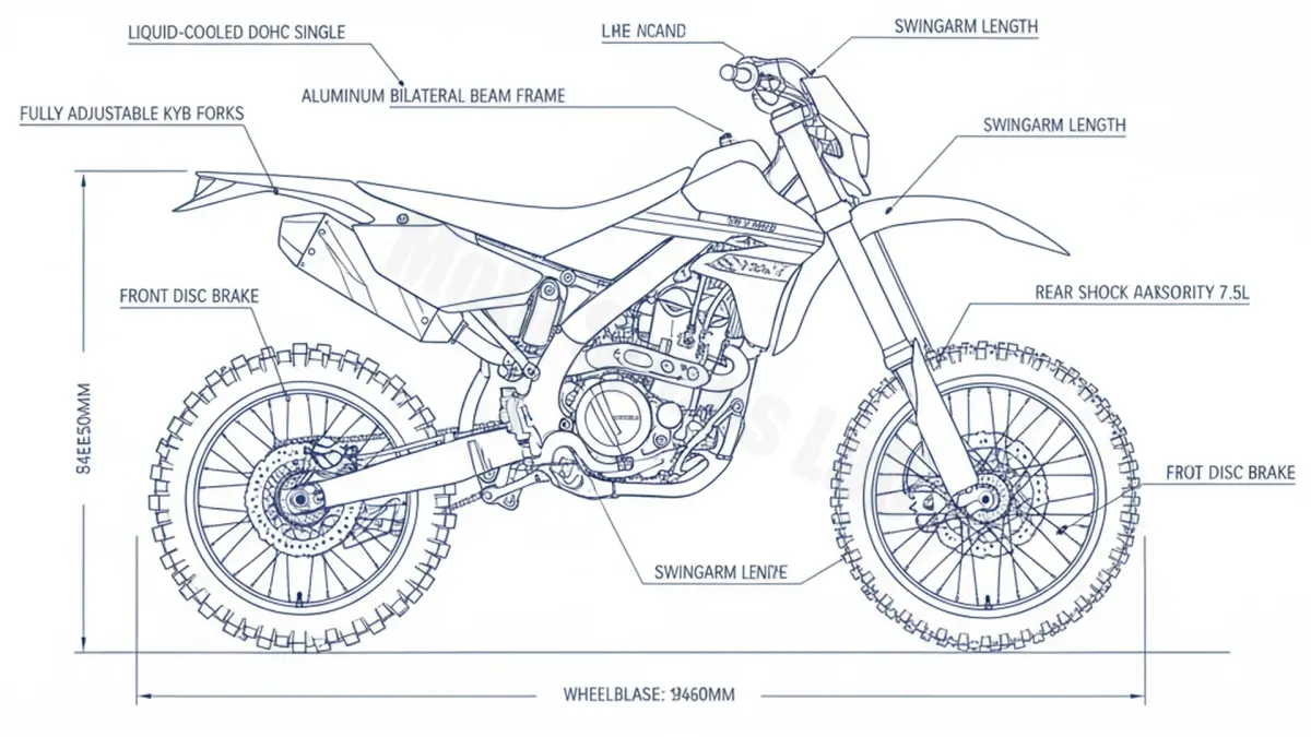 Yamaha WR 250 F - CG42W/BAKD (2015 – 2019) Data: Oil Capacity & Rim Specs specs