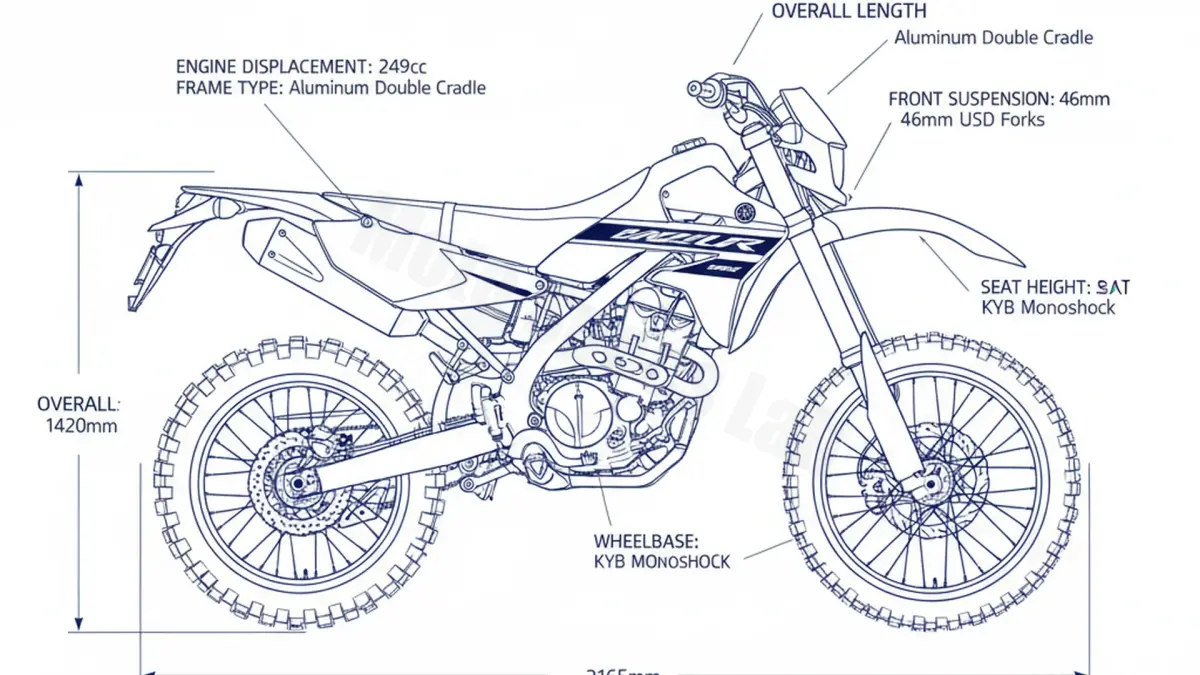 Yamaha WR 250 R - DG201/32DW (2008 – 2020) Factory Oil & Tire Pressure Data