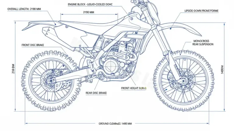 Yamaha WR 450 F – CJ13W/5TJR (2005) Data: Oil Capacity & Rim Specs