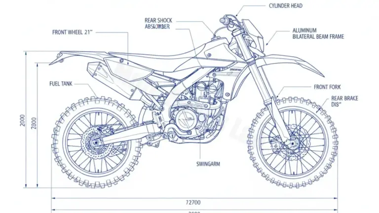 Yamaha WR 450 F – CJ25W/B7R4 (2021 – 2023) Factory Oil & Tire Pressure Data