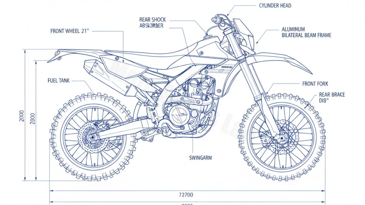 Yamaha WR 450 F - CJ25W/B7R4 (2021 – 2023) Factory Oil & Tire Pressure Data