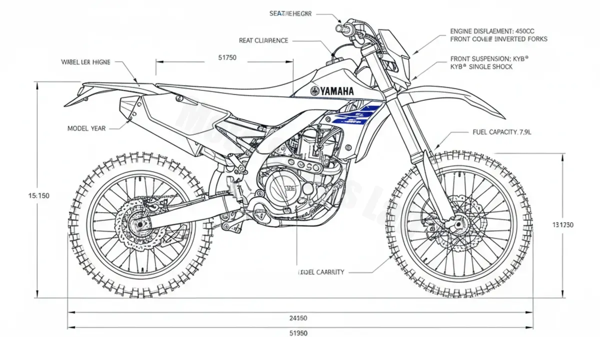 Yamaha WR 450 F - CJ28W/BDB8 Maintenance Schedule & Torque Settings specs