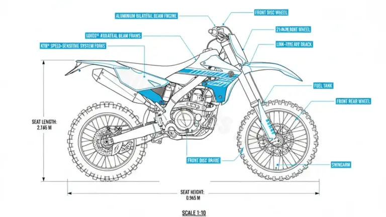 Yamaha WR 450 F – DJ031/1DX1 Specs: Oil Capacity & Tire Pressure