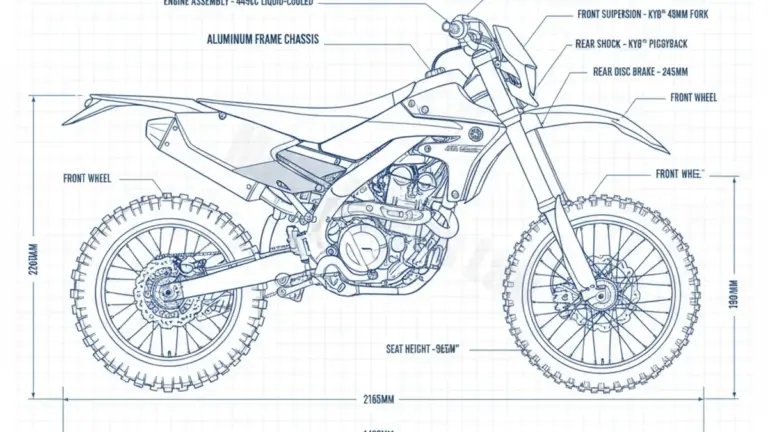 Yamaha WR 450 F – RE451W/2GC8 Workshop Data: Fluids, Plugs & Tires