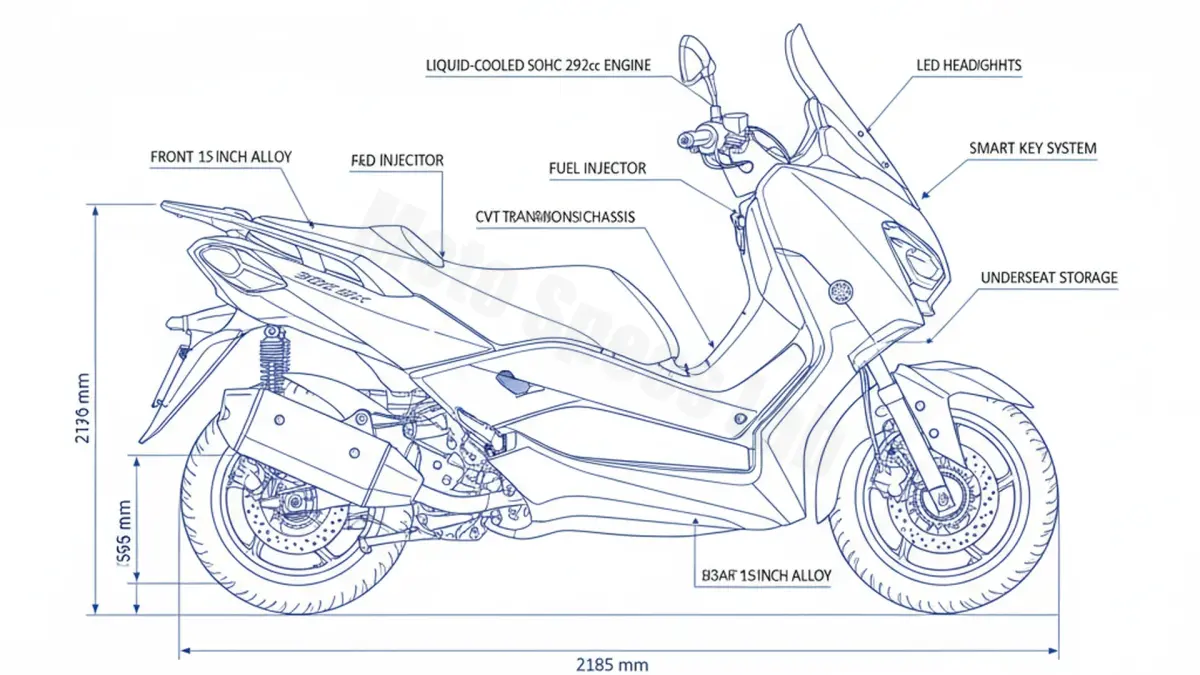 Yamaha X-MAX 300 / Tech MAX - CZD300-A/23 Maintenance Schedule & Torque Settings specs