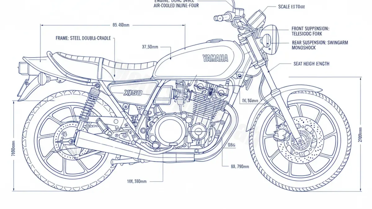 Yamaha XJ 550 - 4V8 Maintenance Schedule & Torque Settings specs