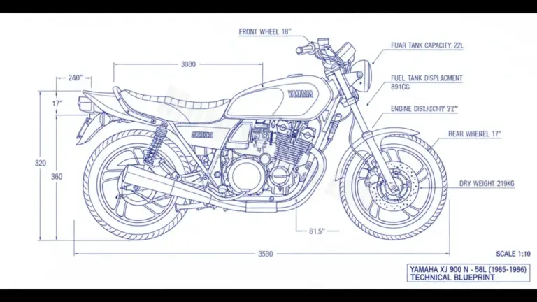 Yamaha XJ 900 N – 58L (1985-1986) Data: Oil Capacity & Rim Specs