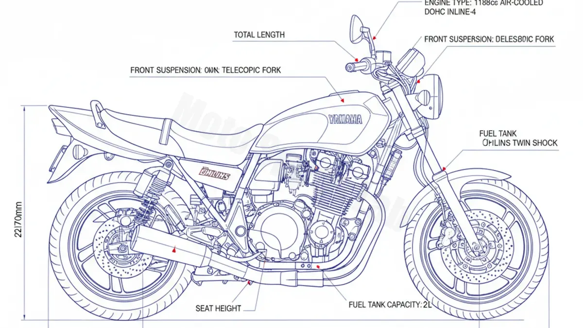 Yamaha XJR 1200 SP - 4PU/SP Technical Review & Maintenance Guide specs