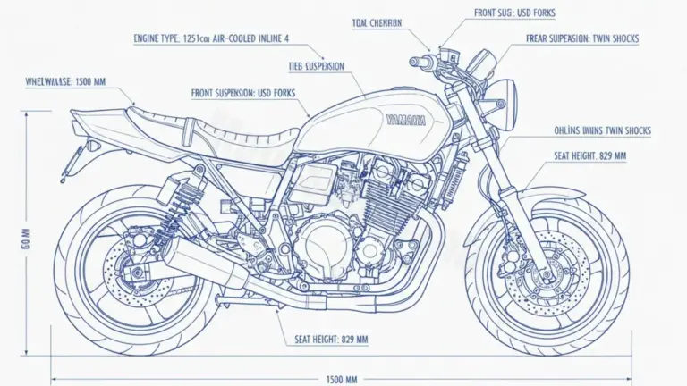 Yamaha XJR 1300 RACER – RP19/RACER Specs: Oil Capacity & Tire Pressure
