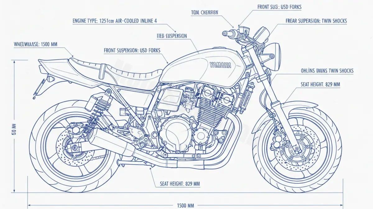 Yamaha XJR 1300 RACER - RP19/RACER Specs: Oil Capacity & Tire Pressure