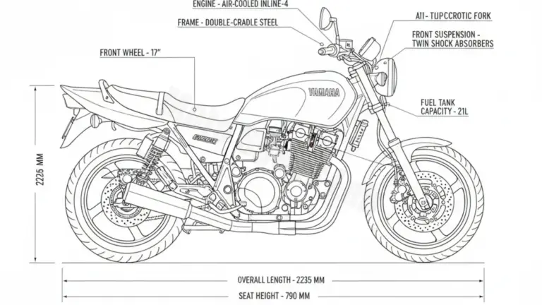 Yamaha XJR 1300 – RP10 Specs: Engine Oil, Gap & Tire PSI