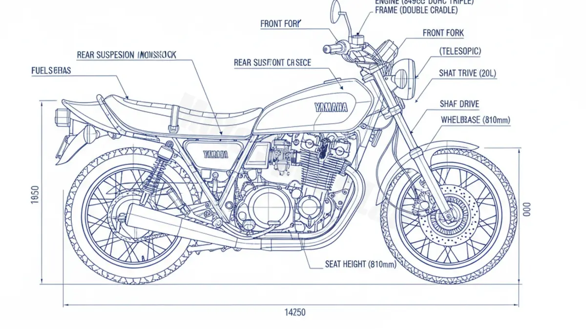 Yamaha XS 850 - 4E2 Service Data: Oil, Battery & Specs specs
