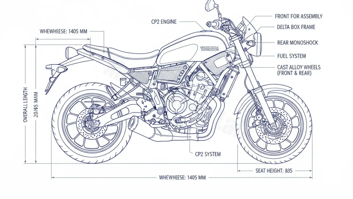 Yamaha XSR 700 (EURO 4) - RM11/RM12 Tire Pressure, Oil Type & Fluid Specs specs