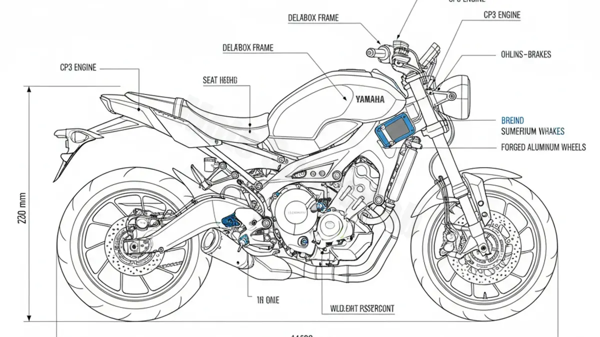 Yamaha XSR 900 GP (EURO 5+) - BMG Maintenance Schedule & Torque Settings specs