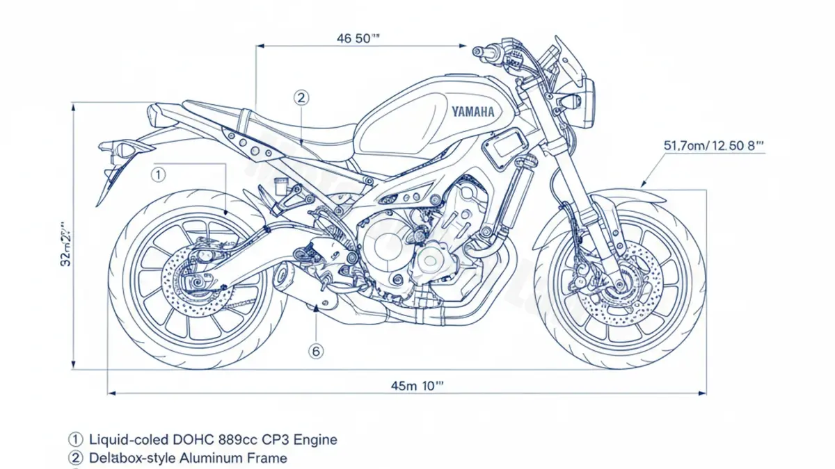 Yamaha XSR 900 - XSR900/25 Maintenance: Recommended Oil & Tires specs