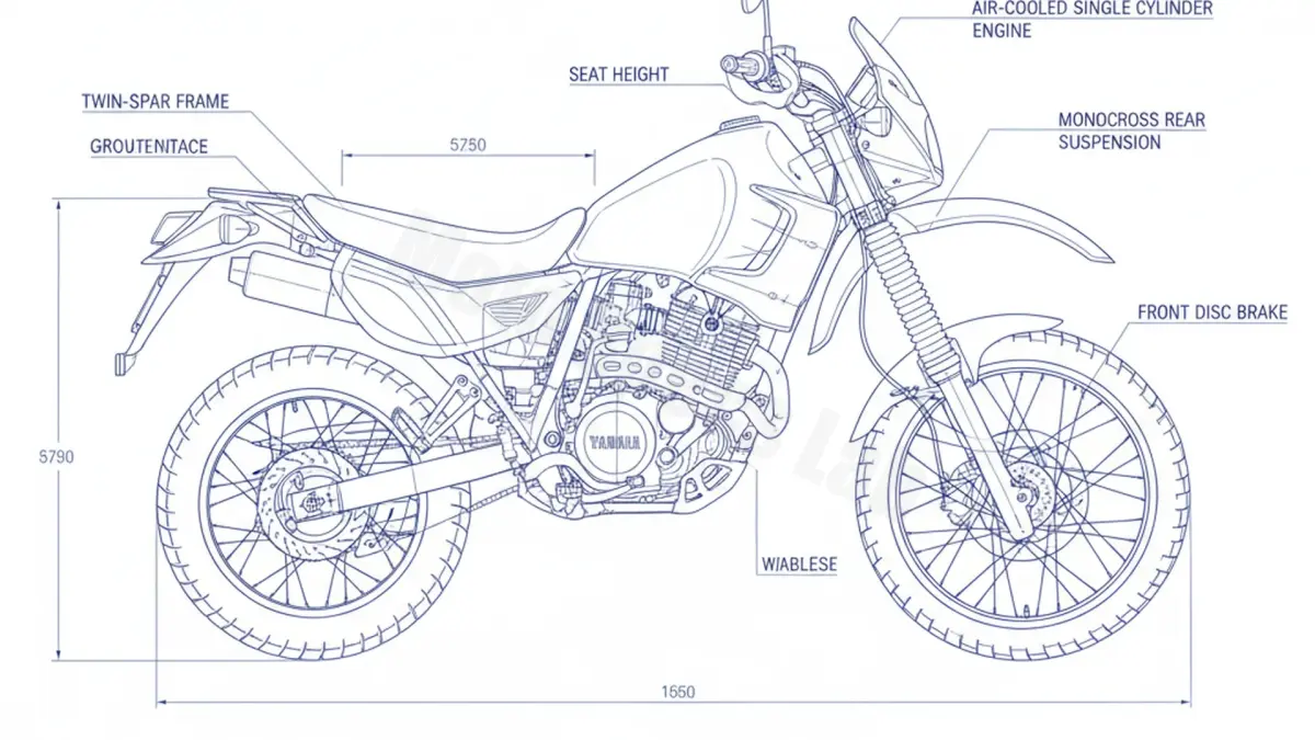 Yamaha XT 600 Z - 3AJ Workshop Data: Fluids, Plugs & Tires specs