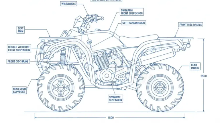 Yamaha YFM 125 GRIZZLY – AE02W Specs: Engine Oil, Gap & Tire PSI