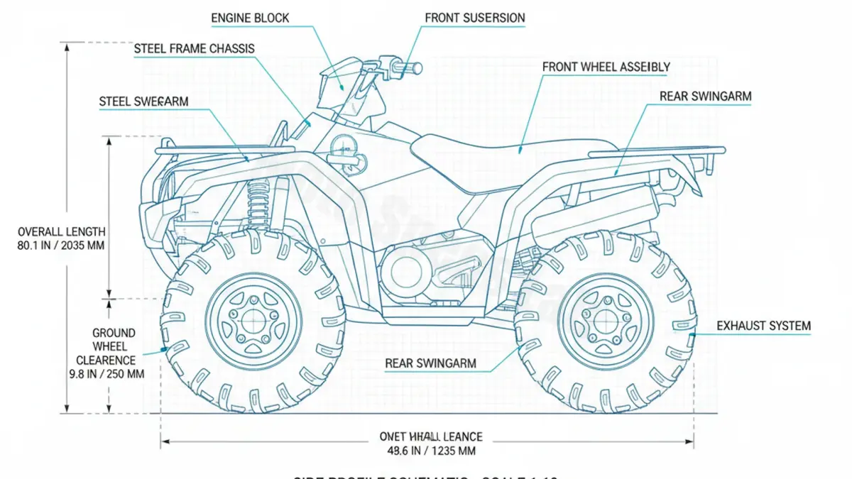 Yamaha YFM 450 KODIAK - AJ14 (2003-2006) Factory Oil & Tire Pressure Data specs