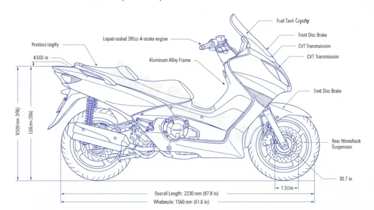 Yamaha YP 400 MAJESTY – SH054 (2009–2011) Factory Oil & Tire Pressure Data